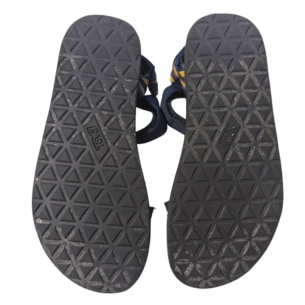 Teva Men's 9 Original Universal Blue Yellow Red Geometric Sport Sandals 1004006